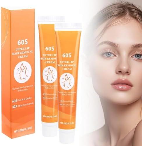 2Pcs Facial Hair Removal Cream for Women, Gentle Upper Lip, Chin & Face ...