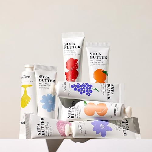Image of SKINFOOD Shea Butter Perfumed Hand Cream 30ML (Peach Fruit Scent) | All Skin Types | Korean product I Hydrating Skin I Cruelity Free I Non-Greasy Formula I Divine Fragnance (Grapefruit)