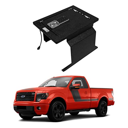 TUOJUE Center Console Safe Gun Safe Box Fit for Ford F150 2012-2014 Full Floor Console and Raptor Platinum,with Digital Combination Lock, Center Console Organizer