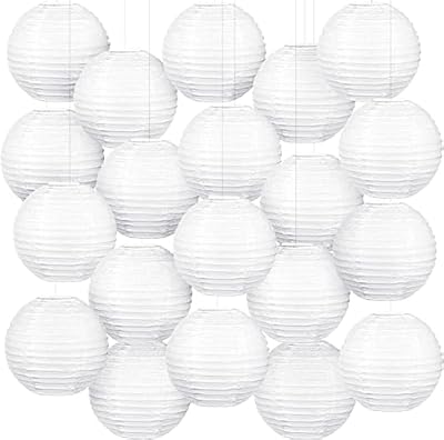 MIVIDE 20 Peizas Linternas de Papel Blanco, 20 cm Farolillos de Papel Blancos, Pantalla Redonda de 8 Pulgadas, Linternas Decorativa de Redonda para Bodas, Cumpleaños, Fiestas y Eventos | Ya disponible en tu tienda friki favorita! En mundofriki.es! MIVIDE 20 Peizas Linternas de Papel Blanco, 20 cm Farolillos de Papel Blancos, Pantalla Redonda de 8 Pulgadas, Linternas Decorativa de Redonda para Bodas, Cumpleaños, Fiestas y Eventos | Ya disponible en tu tienda friki favorita! En mundofriki.es!