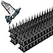 Produktbild Vogelabwehr aus Kunststoff 3m (50 cm x 6Stk.) SCHWARZ Taubenabwehr 3-reihig, Spatzenabwehr 3 cm hohe Spikes Vogelschutz, Tierabwehr gegen Tauben, Katzen für Fensterbank