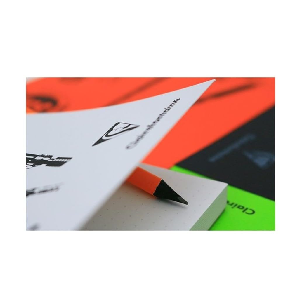 Clairefontaine - Ref 96653C - GRAFiT gelijmd wit dot grid pad (80 vellen) - A4 (210 x 297mm), 90gsm papier, DotGrid regels, micro-geperforeerde vellen, zuurvrij