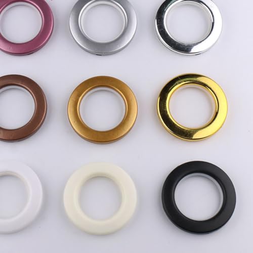 Anillos de cortina de plástico plata de 80 piezas para barras de dormitorio 3