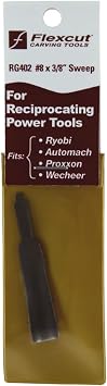 Flexcut Power Gouge Sweep #8, Razor Sharp High Carbon Steel Blade, 3/8 Inch (RG402)