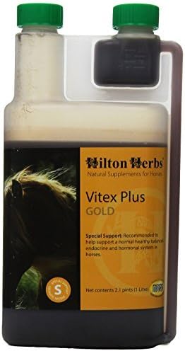Hilton Herbs Vitex Plus Gold Liquid Supplement for Horses, 1-Liter Bottle by Hilton Herbs