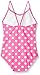 Kanu Surf Girls' Daisy Beach Sport 1-Piece Swimsuit, Suzie Pink Dot, 6