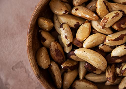 Organic Dry Roasted Brazil Nuts, 8 Ounces – Non-Gmo, Whole, Unsalted, Oven Roasted, No Oil Added, Vegan, Kosher, Bulk. Good Source Of Protein, Selenium And Fatty Acids. Crunchy Keto-Friendly Snack #TOP5