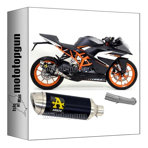 Tubo de escape Arrow Thunder homologado aluminio negro silenciador de moto KTM RC 125 2017-2020
