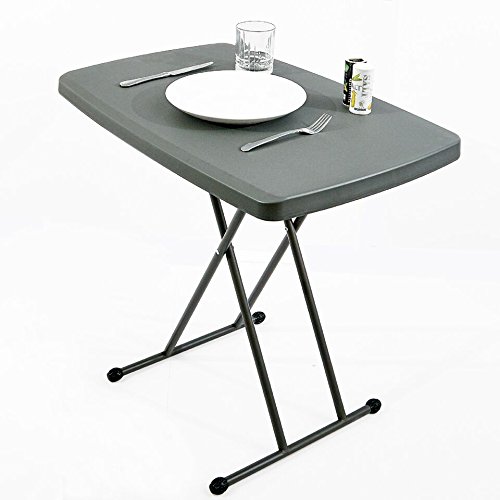 Iceberg Indestructable Too 1200 Series, Personal Folding Table, Indoor/Outdoor, Commercial Grade, Charcoal, 19.5” L X 30” W X 28" H #TOP4