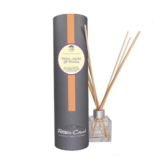 Potters Crouch Melon, Jujube & Mimosa No.108 Vegan Friendly Luxury Oil Diffuser Gift Set with Sticks 100ml