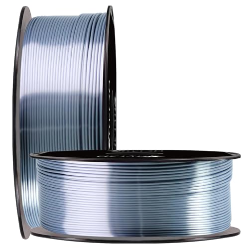 Image of Shine Silver PLA 3D Printer Filament 1.75mm Silk Shiny Aluminium Metal Silver 3D Printing Material Widely Compatible 3D Printers TTYT3D