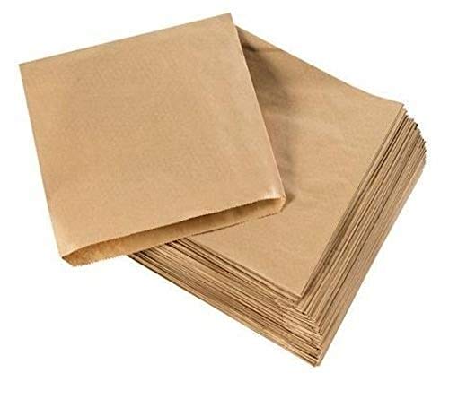 Cosmall - 200 Bolsas de Papel Kraft para Alimentos, Alimentos, Alimentos, Alimentos, sándwiches, etc, marrón, 10 x 10 Inch
