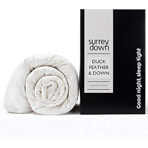 Surrey Down Company White Duck Feather And Down Duvet, 9 Tog, King Cover