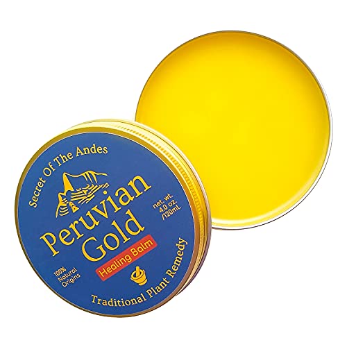 Peruvian Gold | All Purpose Healing Balm | Scars, Eczema, Facial Moisturizer Cream, Dry Skin, Hair, Sun Burns | All Organic, Fair Trade Ingredients (4 Fl Oz) Sustainably Sourced Ingredients #TOP1