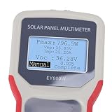 EY800W 3rd Gen LCD MPPT Solar Panel Multimeter, 5 800W Solar Power Tester with Reverse Connection Protection, Over Voltage/Temperature/Current Protection, AUTO Manual MPPT Detec