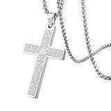 Design: Stylish holy Jesus crucifixes pendant necklace, nice show of your belief in christianity Material: Stainless steel is robust and will not tarnish or rust easily, it is easy to maitain and ideal for long-lasting jewelry designs Size: 5.0 x 3.0...