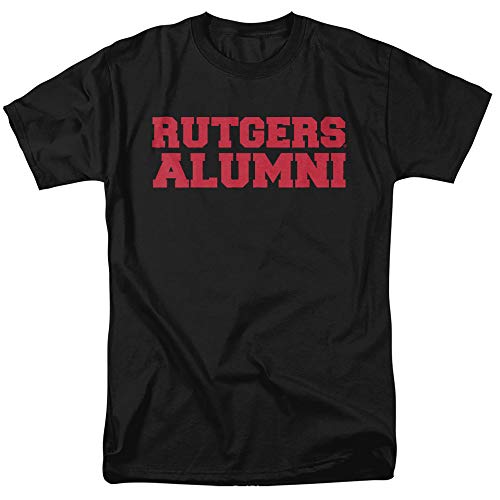 Rutgers University Official Alumni Unisex Adult T-Shirt, Black, Medium