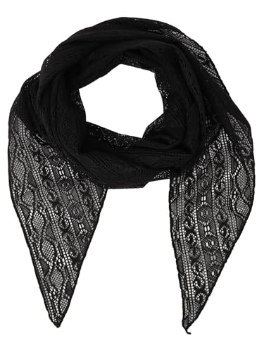 [シップス カラーズ] 手洗い可能〉レース 三角 ストール 228220002 ブラック ONE SIZE