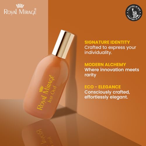 Image of Royal Mirage Just Oud Eau de Cologne | Long-Lasting Unisex Perfume | Oud, Rose & Leather Notes | Long-Lasting Luxury Fragrance | Exotic & Captivating Scent | Gift for Man and Woman | 120ml