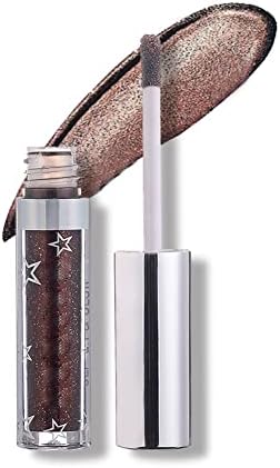Weixinbuy 12 Colors Liquid Eyeshadow Glitter Metallic Eyeshadow Shining Shimmer Glitter Highly Pigmented Liquid Eyeliner Waterproof Long Lasting ((101#Cream))