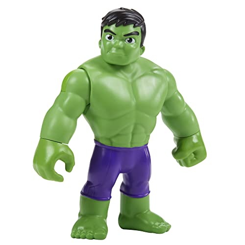 Marvel Hasbro Spidey et Ses Amis Extraordinaires, Figurine de héro géante 22 cm Hulk, Jouet pour Enfants à partir de 3 Ans, Taille Unique