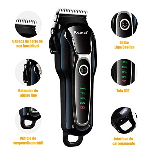 Máquina de Tosa Pet Bivolt Profissional Kemei KM-1991