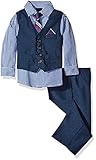 Van Heusen Baby Boys' Heather Poplin Vest Set with hanky