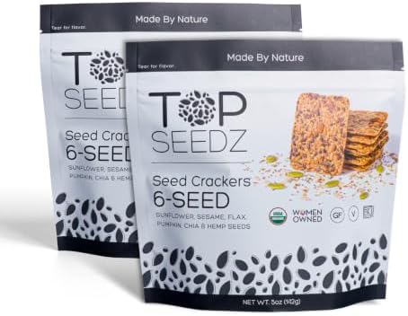 Top Seedz Organic 6-Seed Crackers, 5 oz, 2 Pack