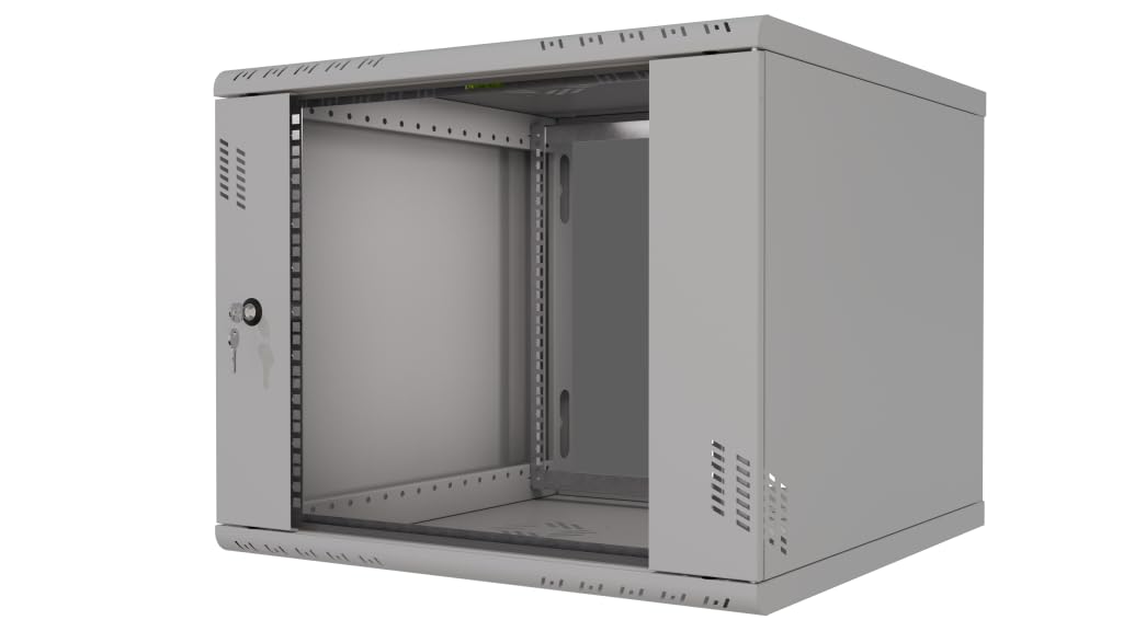 Server Netzwerkschrank 19 Zoll 9U 600mm PRO - Hochbelastbarer Stahl - Computer- & Server-Racks - Serverschrank, kompatibel mit 19 Zoll Fachboden und Rack Schienen