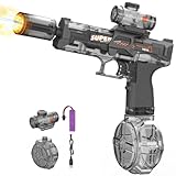 Handwell Electric Water Gun for Adults Kid, Led Light-Automatic Squirt Water Gun, Large Capacity Ultimate Water Blaster 23-33 FT Long Range, Summer Outdoor Toys, Beach Swimming Pool Water Fighting Toy