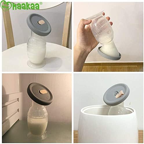 Haakaa Generation 2 Silicone Breast Pump with Suction Base and Cap, 150 ml Capacity