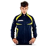 Legea Herren Trainingsjacke Sportanzug Running Laufen Training Sport Giacca Relax Tornado Bogotà Blau-Gelb (M)