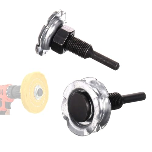 BLSGBUIDING Arbor Mandrel for Drill 1/4" Shank 1/2" Threads Arbor Adapter for Buffing Polishing Wheel 2pcs