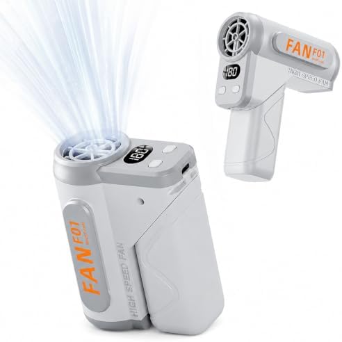10000mAh Waist Fan with Light, Adjustable 5 Speed Foldable Neck & Belt Fan image 2