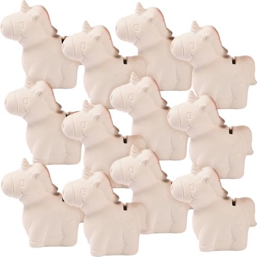 DIY Ceramic Unicorn Bank, Set of 12 - Crafts for Kids and Party Activities