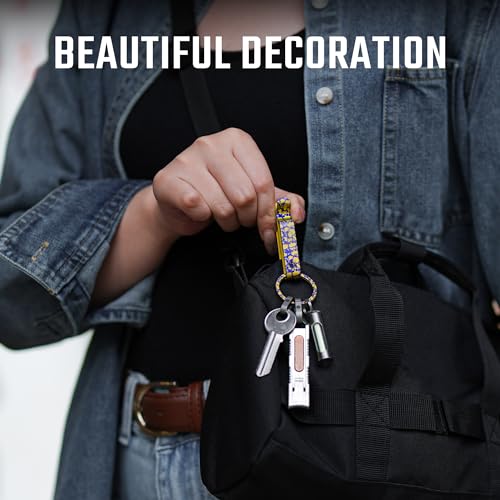 Image of KeyUnity KM00 Titanium Belt Loop Keychain Clip Double Side Quick Release Key Holder with Detachable Key Ring