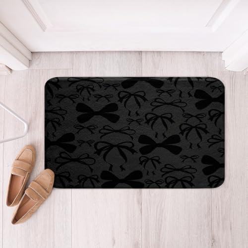 Feelyou Cute Bowknot Bathroom Rugs 16"x24" for Boys Girls Kids Women Men
