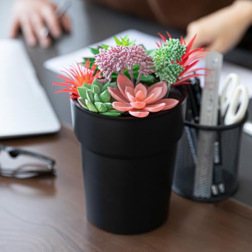 BarGifts Black Flower Pot Diversion Safe, Secret Storage Hidden Safe Box Keep Your Valuables Safe Like Money, Keys, and Jewelry- Includes Plants by BARGIFTS - Used condition - Image 4