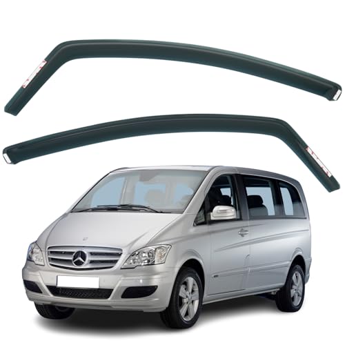 Wind Deflectors HEKO Tinted For Mercedes ML W164 (2005-2011) - 4PC In-Channel Set With Clips Heko Wind Deflectors - 13