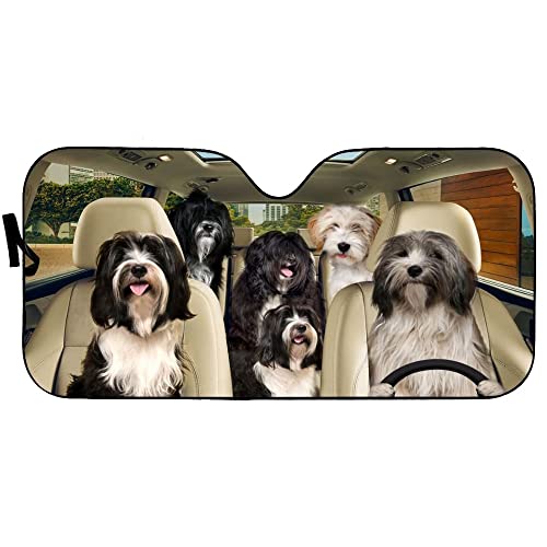 Protector Solar para Luna Delantera Terrier Tibetano Parasol Parabrisa Plegable M