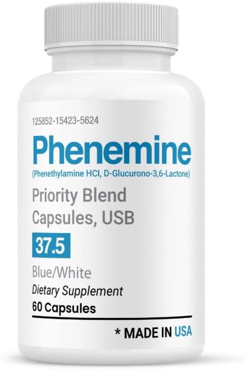 Phene.Mine 37.5, Max Strenght, Fast-Acting Formula, 60 Count