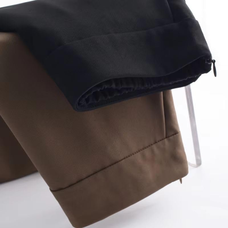 Jupe trapèze unie pour femme à taille élastique chic d'automne
