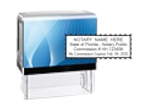 Florida Notary Stamp | Hubco Printer 40 Self Inking Stamp (Blue Case)