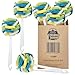 Compac Dish Wand Plus - Tri Surface Cleaning Head w/ Cello, Foam and Scour Sponge Petals, (Pack of 6)