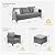 HOOOWOOO Patio Furniture Set,8 Piece Outdoor Furniture Set,Wicker Patio Conversation Couch Chairs Ottoman Set,Charcoal Gray