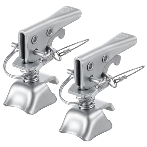 Outus 2 Pcs 2" Trailer Coupler Repair Kit with Chain 5000 lb Capacity, Galvanized Steel Coupler Replacement Latch with Safety Pin, Anti-Loss Safety Chain, Heavy Duty Steel