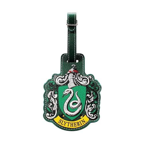 Image of Half Moon Bay Harry Potter Luggage Tag for Suitcases | Slytherin Crest | Travel Accessories & Holiday Essentials | Harry Potter Gifts & Book Lover Gifts