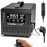 Charmline 2-in-1 Ozongenerator für Auto und Räume, AC/12 V, Schwarz