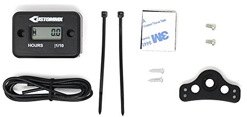 Kustommx Hardware Hour Meter Black With Mounting Bracket, Perfect For Motorcycle, Atv, Lawnmowers #TOP7