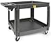 MaxWorks 80855 500-lb Utility Service PP Cart With Two Trays and Wheels 30 Inch X 16 Inch Overall Dimensions
